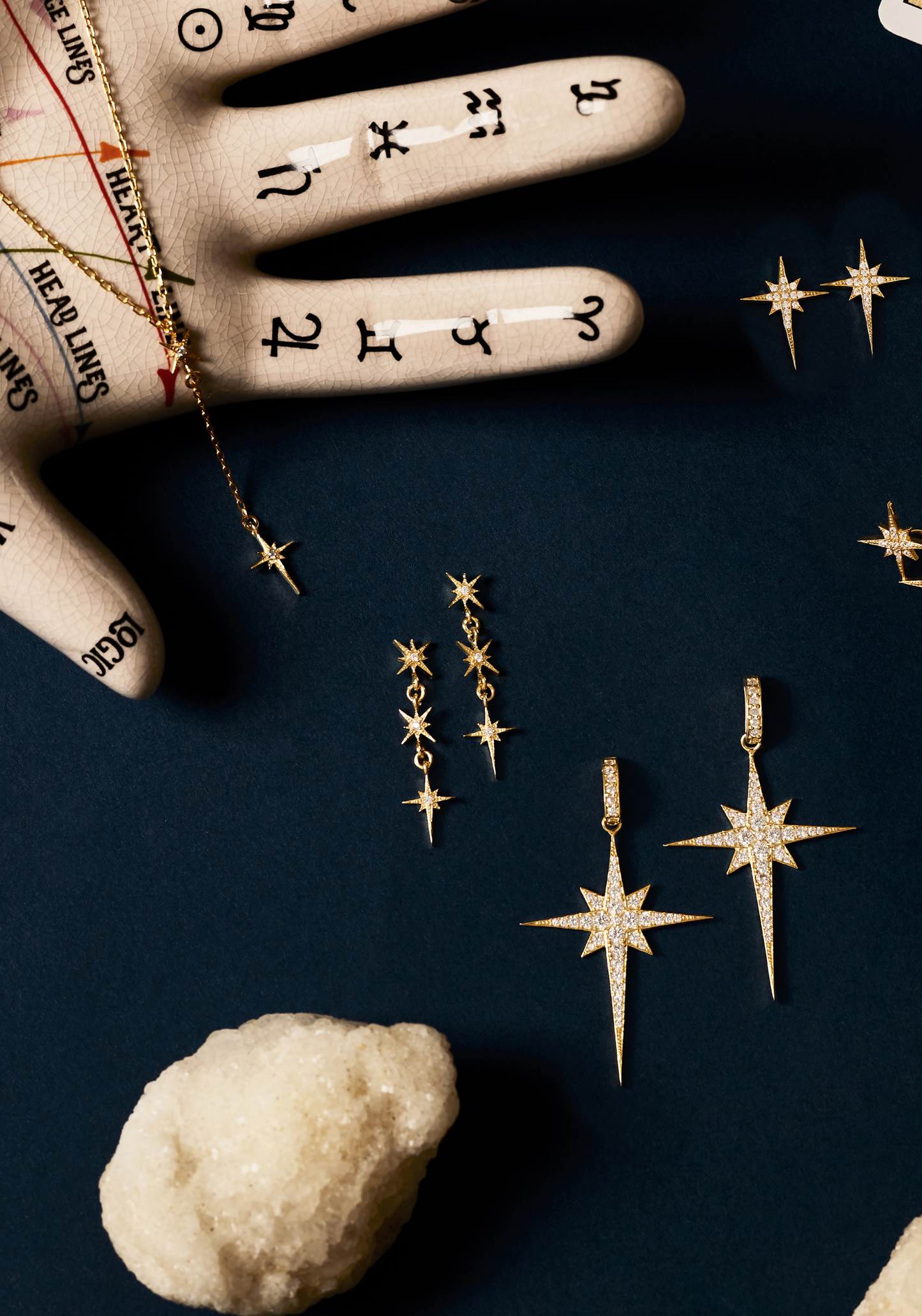 North Star Studs Gold