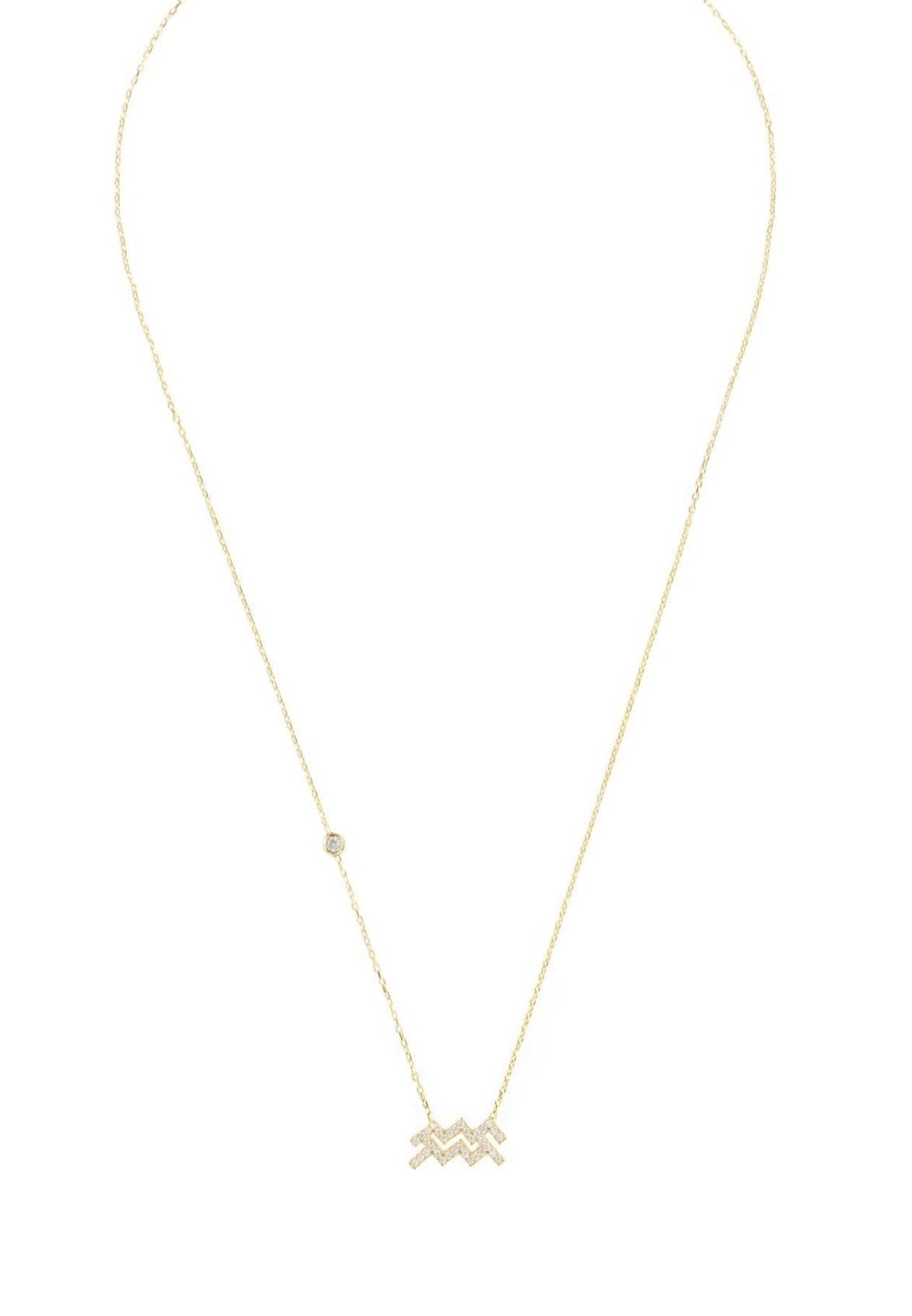 Zodiac Aquarius Pendant Gold