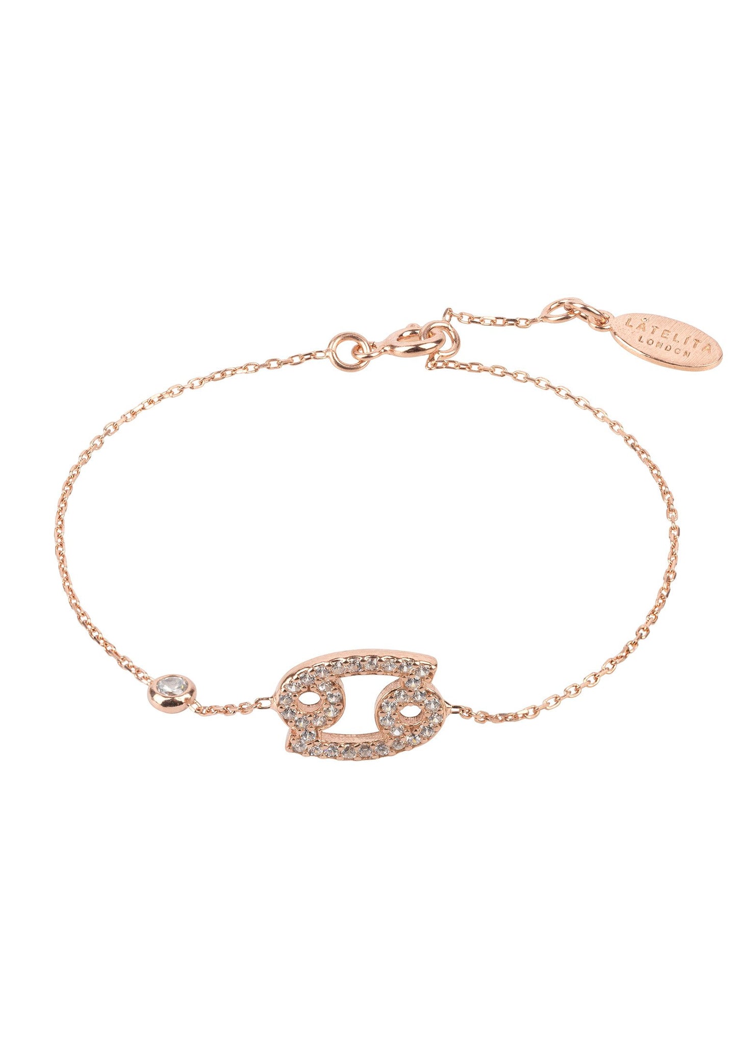 Stylish astrology bracelet featuring Cancer sign