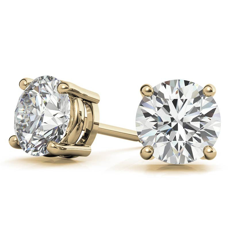 4.00 CTW AGI Certified Lab Grown Diamond Stud Earrings