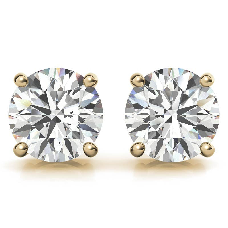 4.00 CTW AGI Certified Lab Grown Diamond Stud Earrings