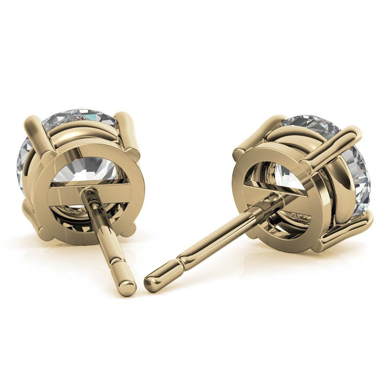 4.00 CTW AGI Certified Lab Grown Diamond Stud Earrings