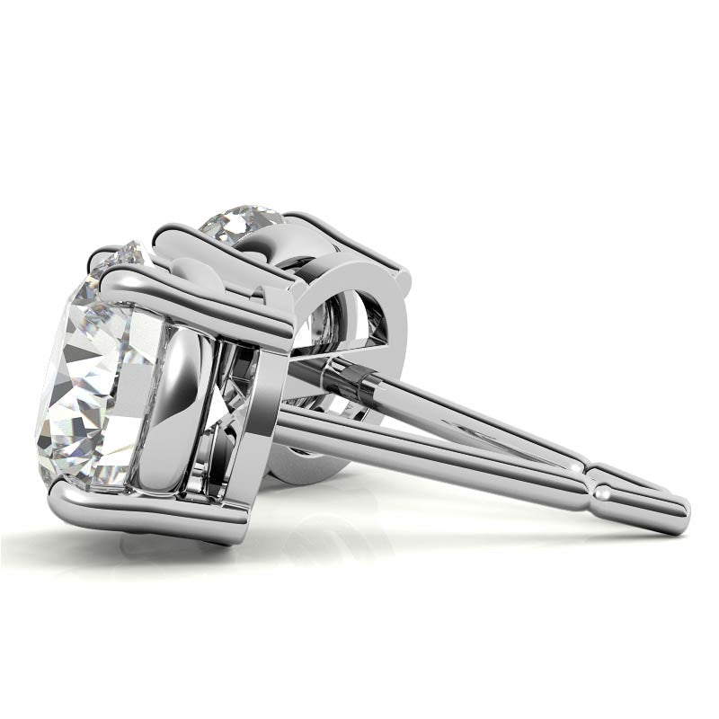 4.00 CTW AGI Certified Lab Grown Diamond Stud Earrings