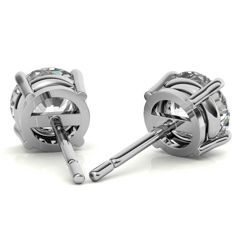 4.00 CTW AGI Certified Lab Grown Diamond Stud Earrings