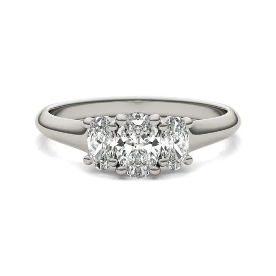 Lab Grown Diamond Three Stone Engagement Ring