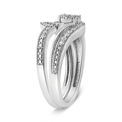 Vintage-Style Bridal Set Ring and Band