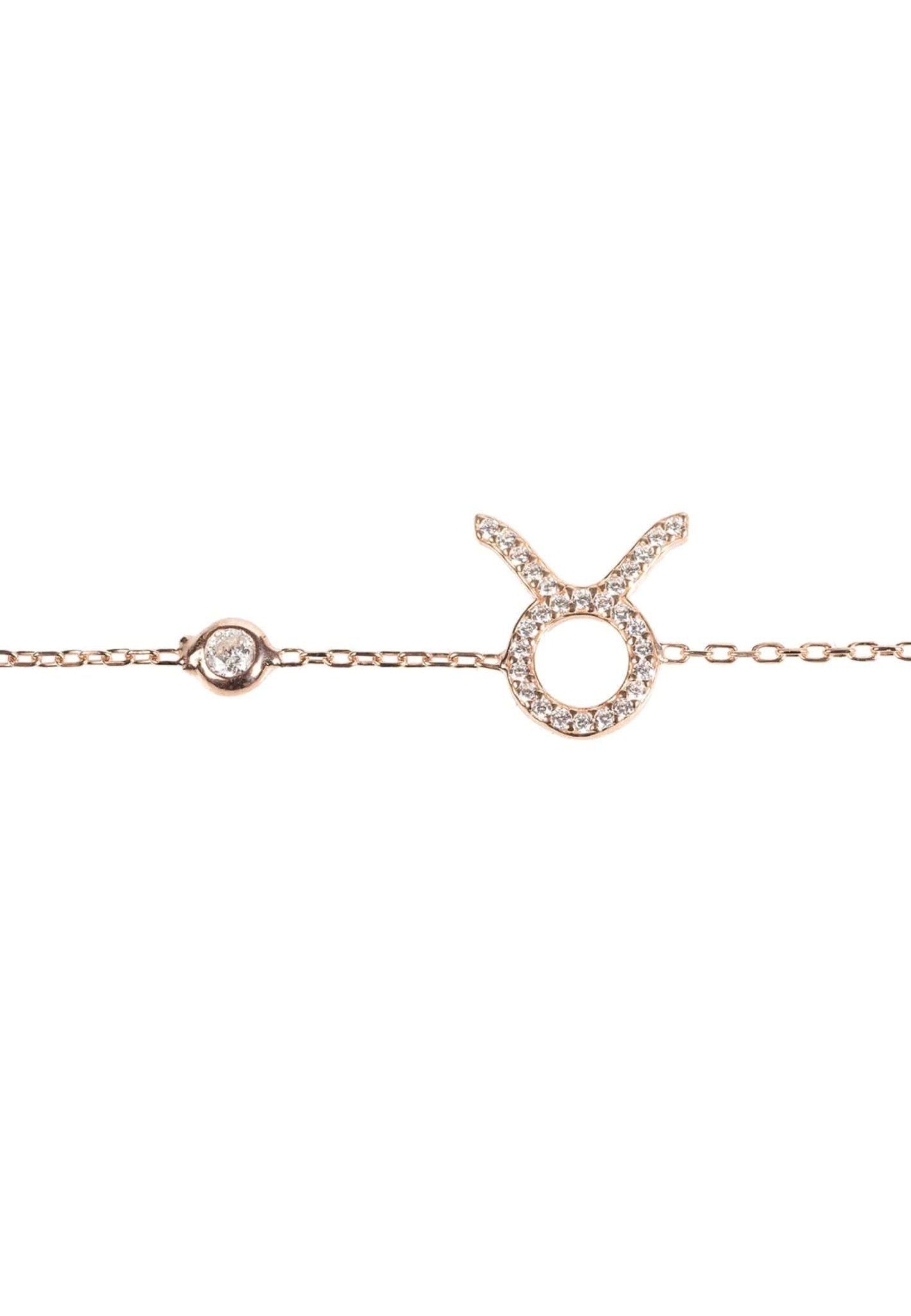 Taurus bracelet with star sign motif in Rose Gold