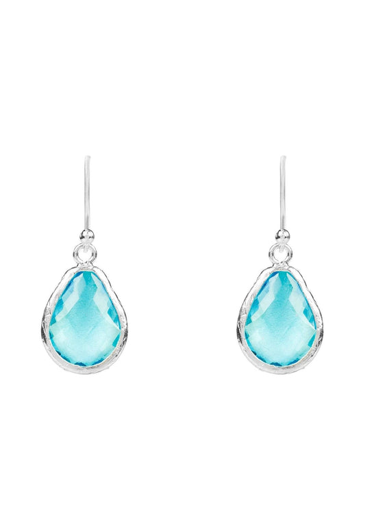 Blue Topaz Petite Drop Earrings