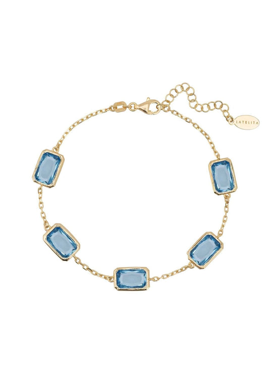 Portofino Bracelet Gold with Blue Topaz