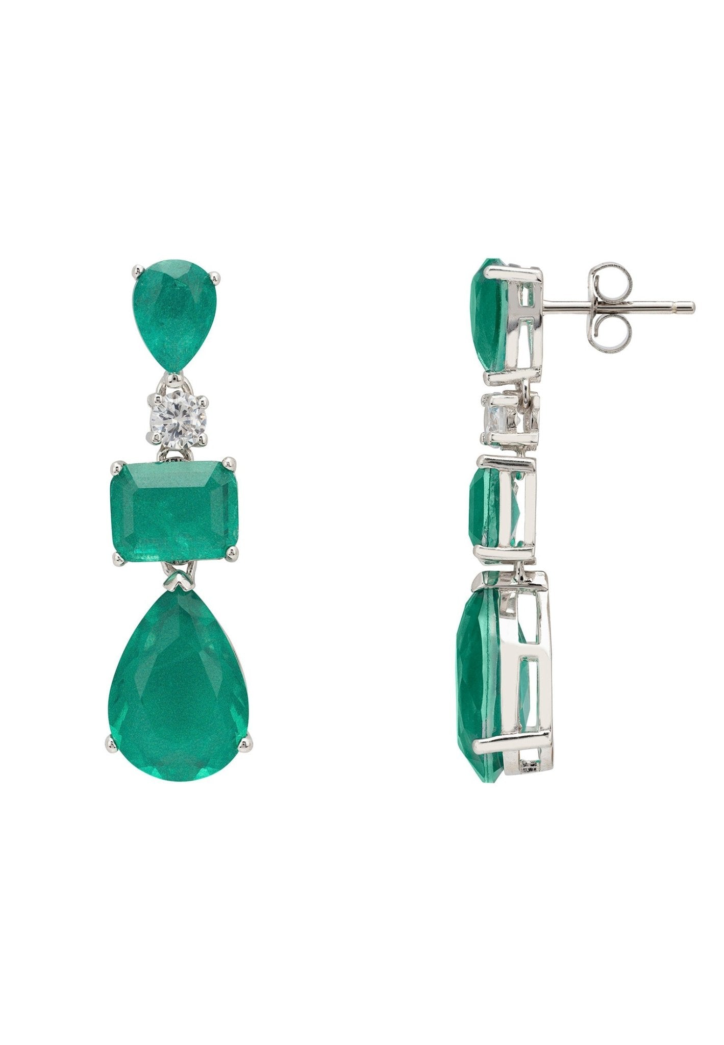 Colombian Emerald Pear Drop Earrings