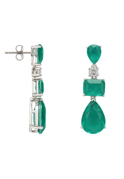 Colombian Emerald Pear Drop Earrings