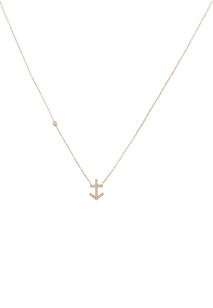 Sagittarius Pendant Necklace in Rose Gold with Zircons