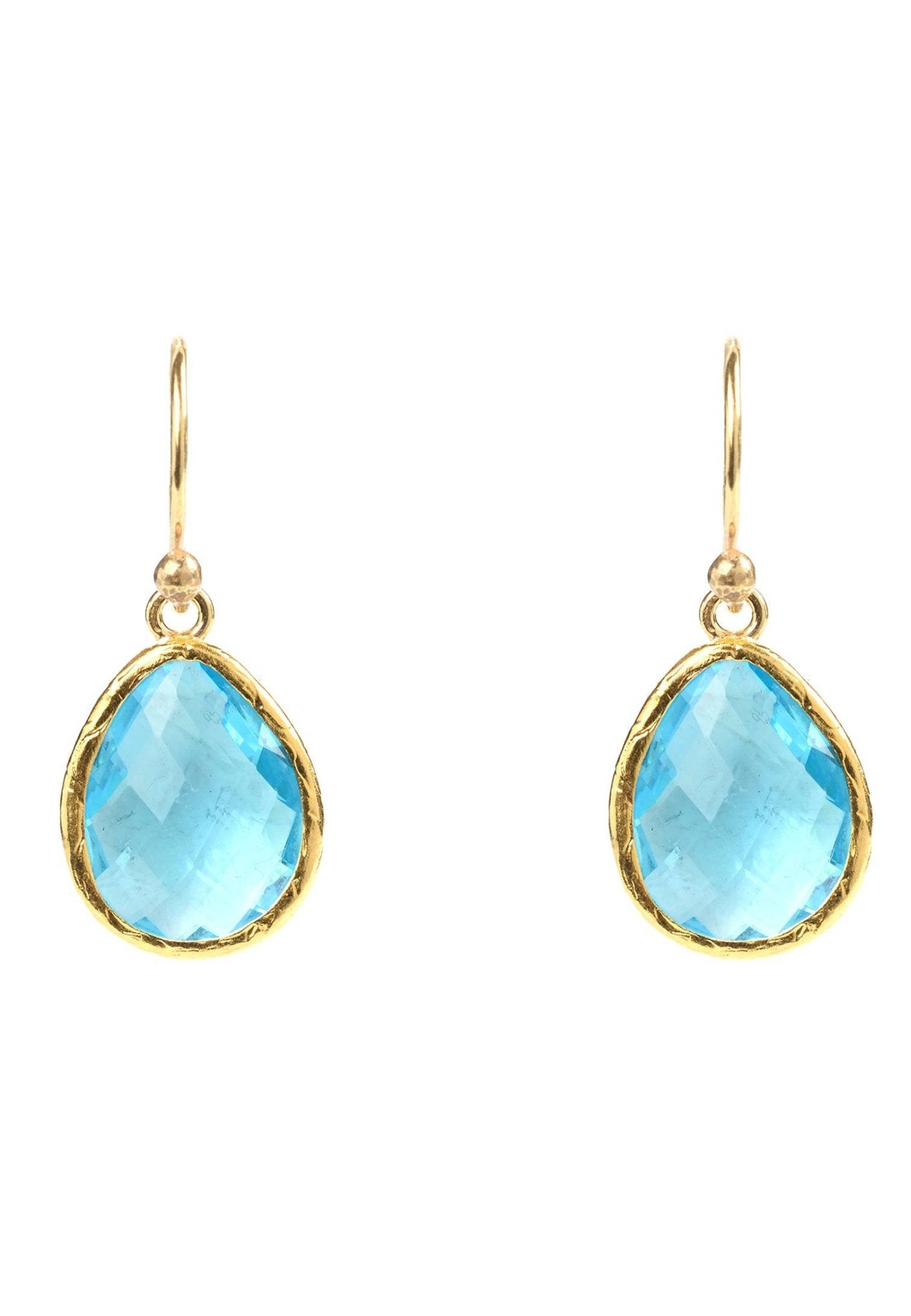 Blue Topaz Gemstone Earrings