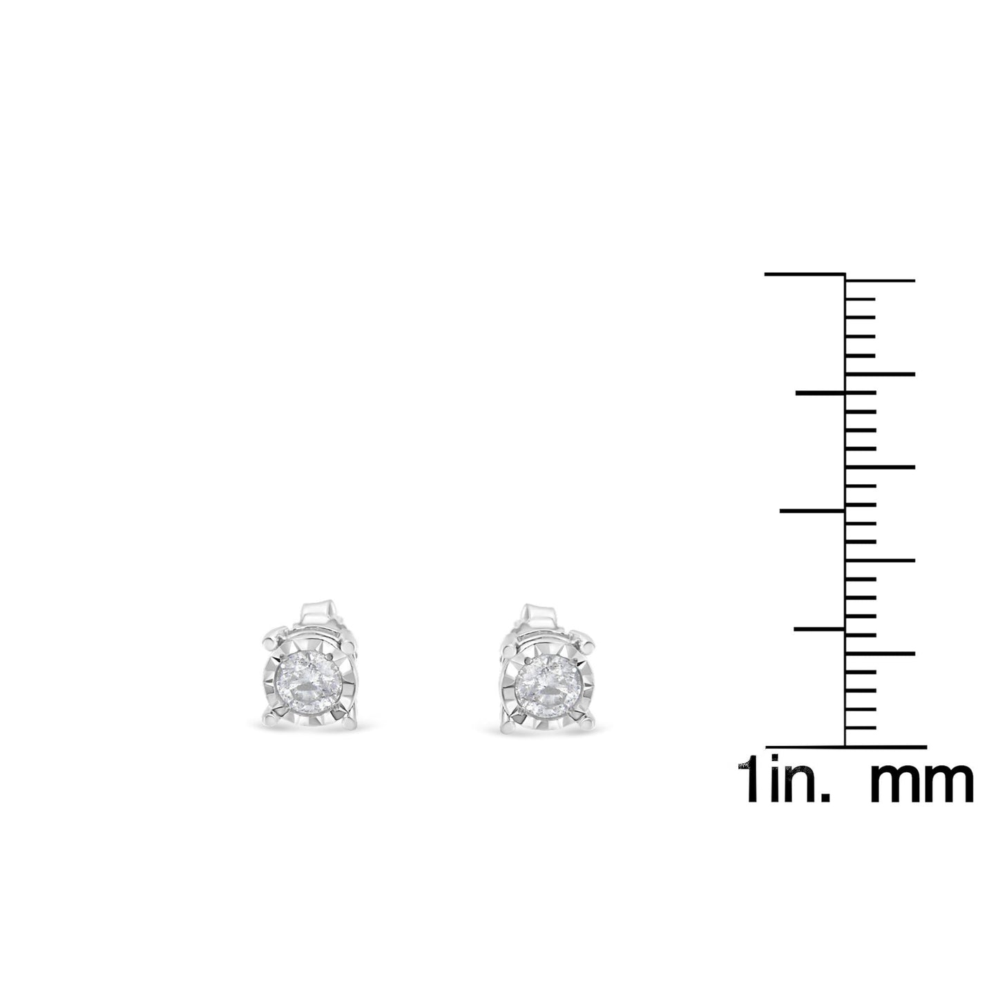 Everyday Round Brilliant-Cut Diamond Miracle-Set Studs