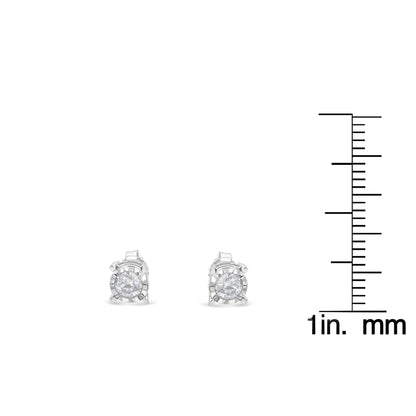 Everyday Round Brilliant-Cut Diamond Miracle-Set Studs