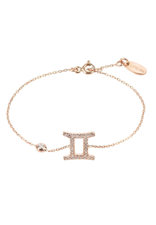 Gemini Zodiac Horoscope Pendant Bracelet