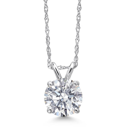 Diamond necklace on a white background