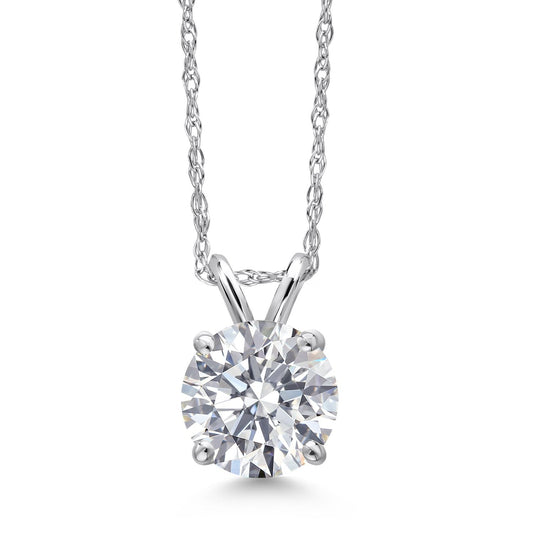 Diamond necklace on a white background