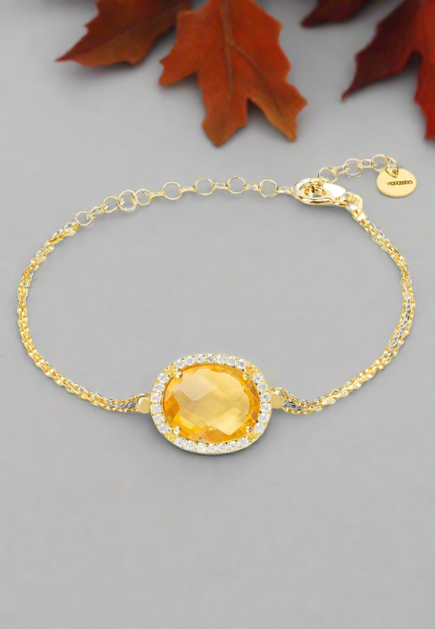 Amber Gemstone Bracelet