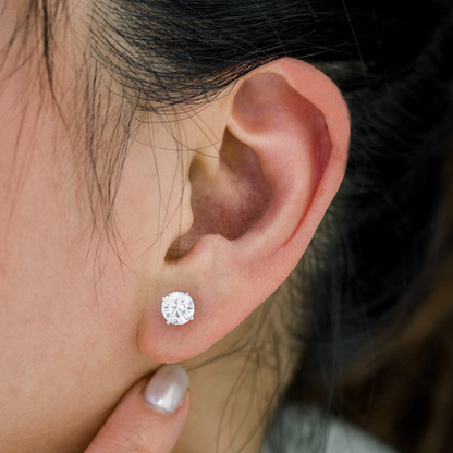 2.50 CTW American-Made Lab Grown Diamond Stud Earrings (14K White Gold)