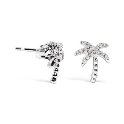 Diamond Encrusted Palm Tree Studs