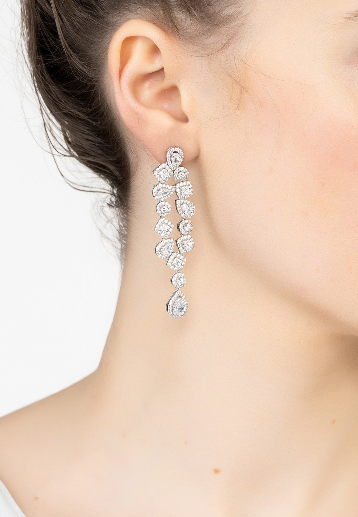 Natalia Chandelier Earrings Silver