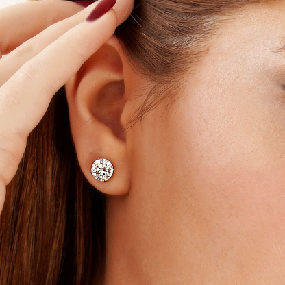 2.00 CTW American-Made Lab Grown Diamond Stud Earrings (1.00 CT Each)