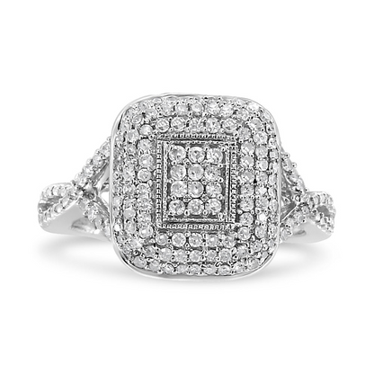 Emma Round-Cut Diamond Cluster Cushion Ring