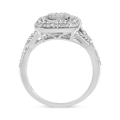 Emma Round-Cut Diamond Cluster Cushion Ring