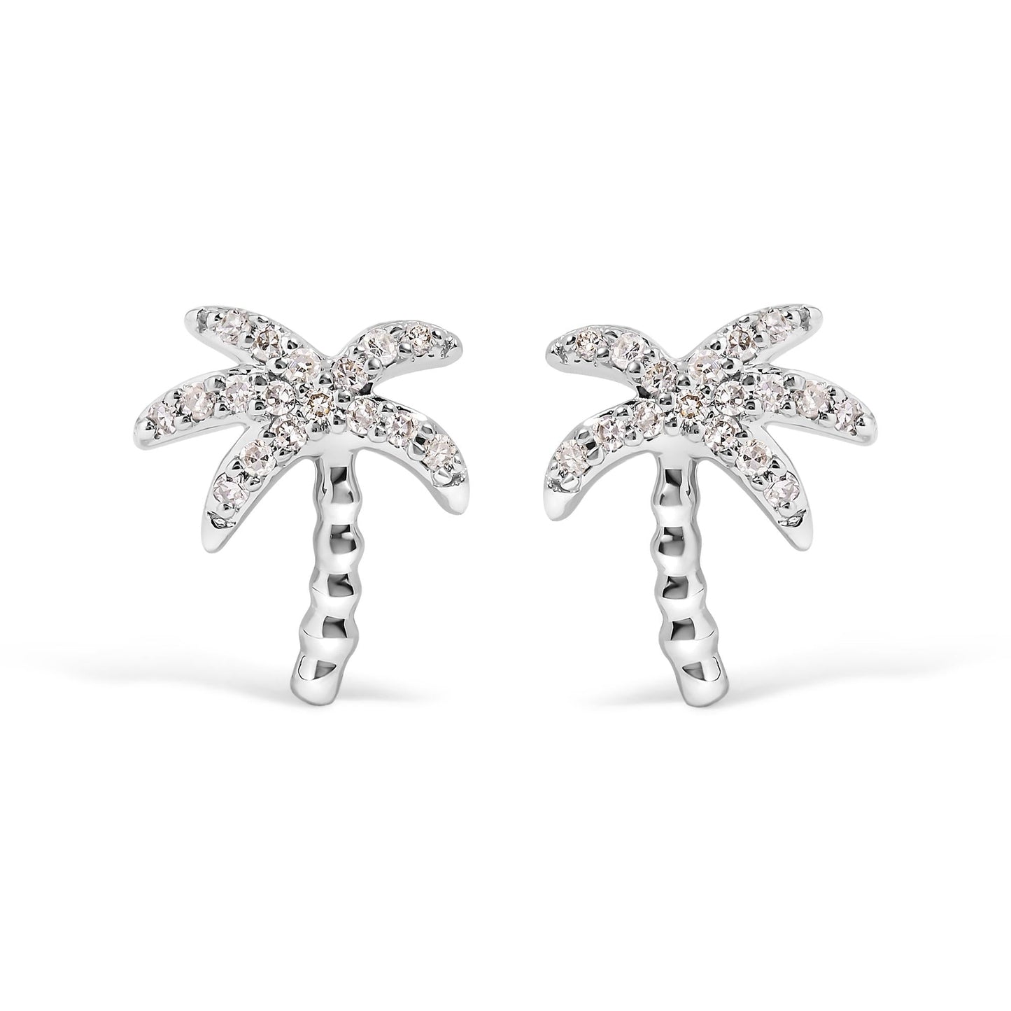 Diamond Encrusted Palm Tree Studs