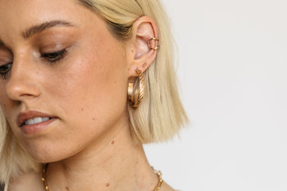 Gold Bar Stud Earrings - Simple and elegant design