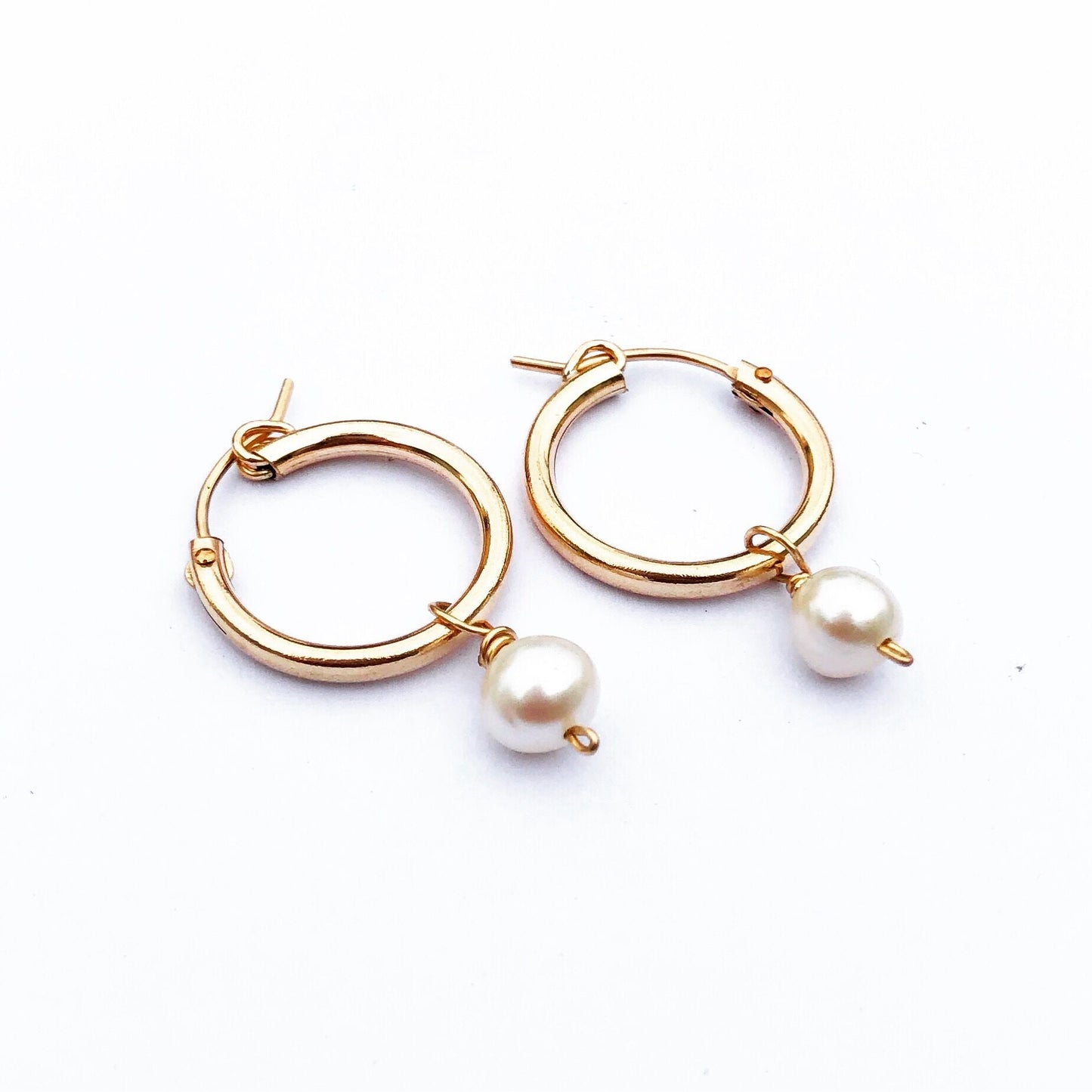 Rose gold gold-filled hoop earrings