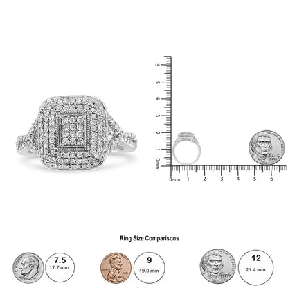 Emma Round-Cut Diamond Cluster Cushion Ring