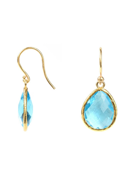 Blue Topaz Gemstone Earrings