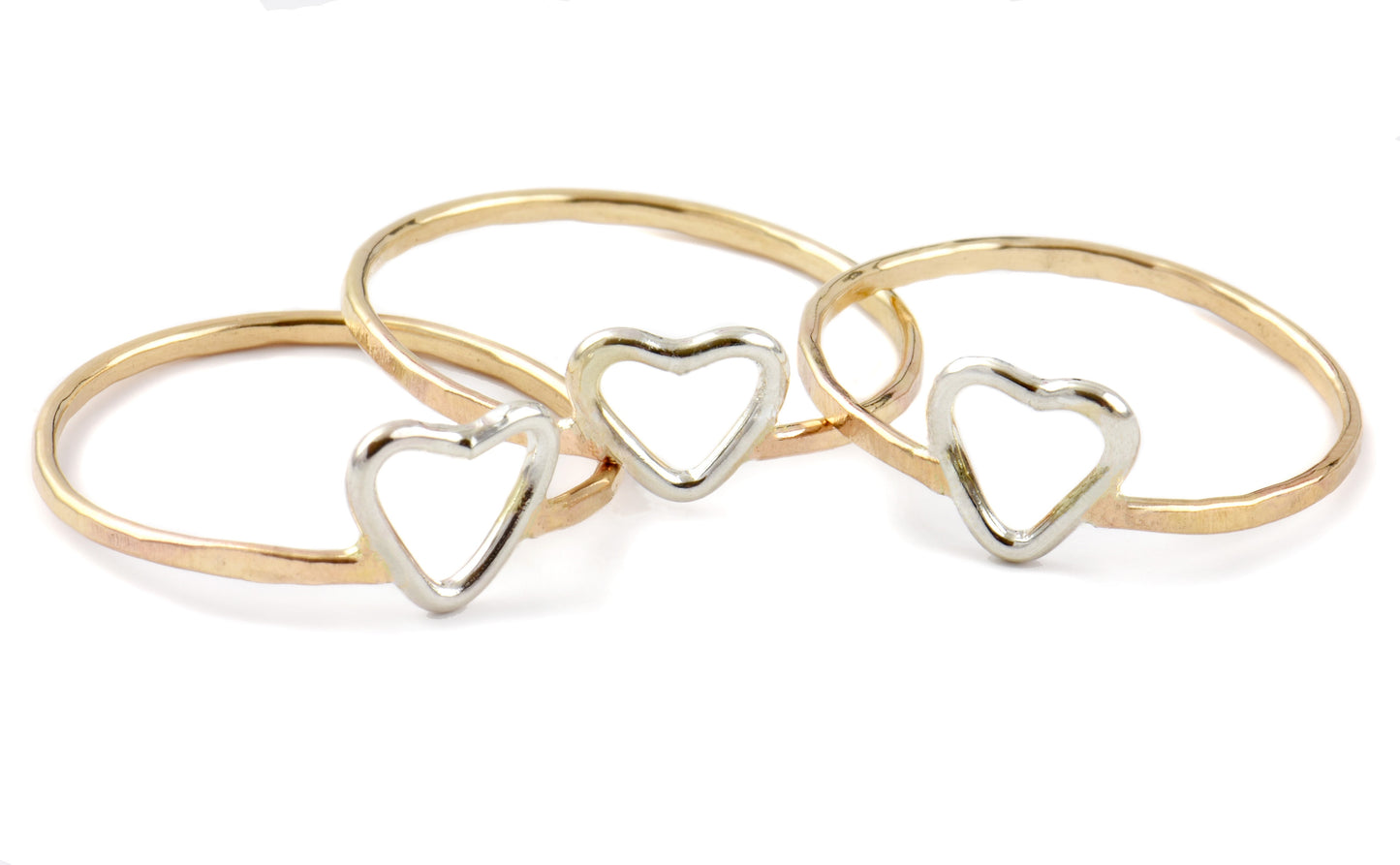 Junibel Sweetheart Ring Gold Filled with Sterling Silver Heart