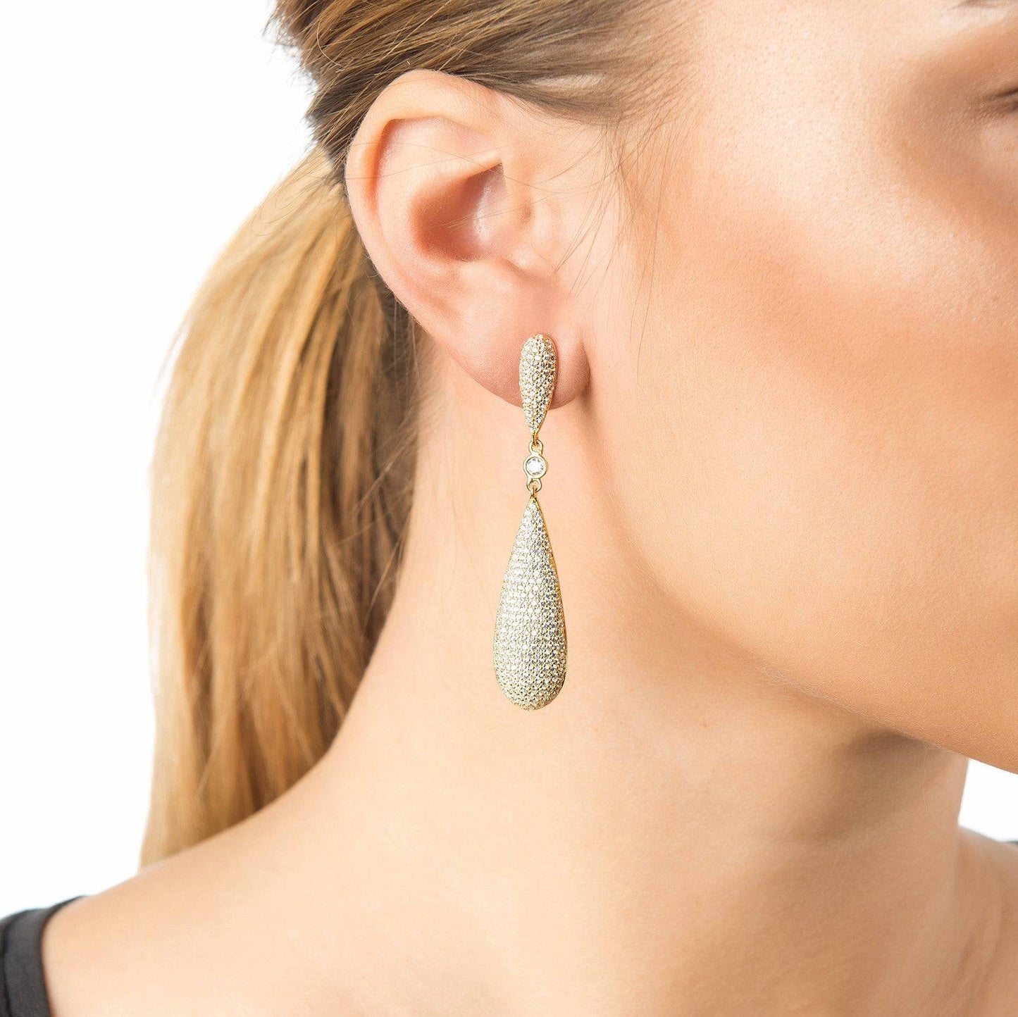 Long Drop Earrings Silver