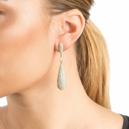 Long Drop Earrings Silver