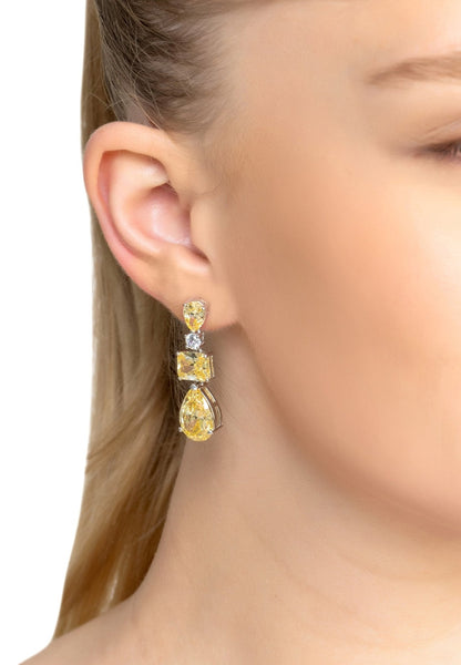 Valentina Yellow Topaz Drop Earrings