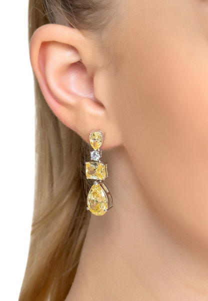 Valentina Yellow Topaz Drop Earrings