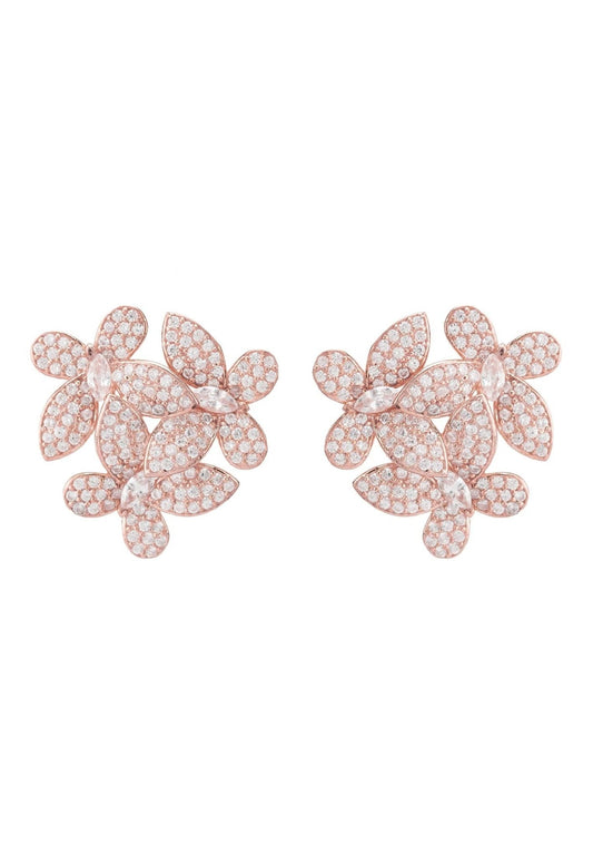 Rosegold Flower Studs