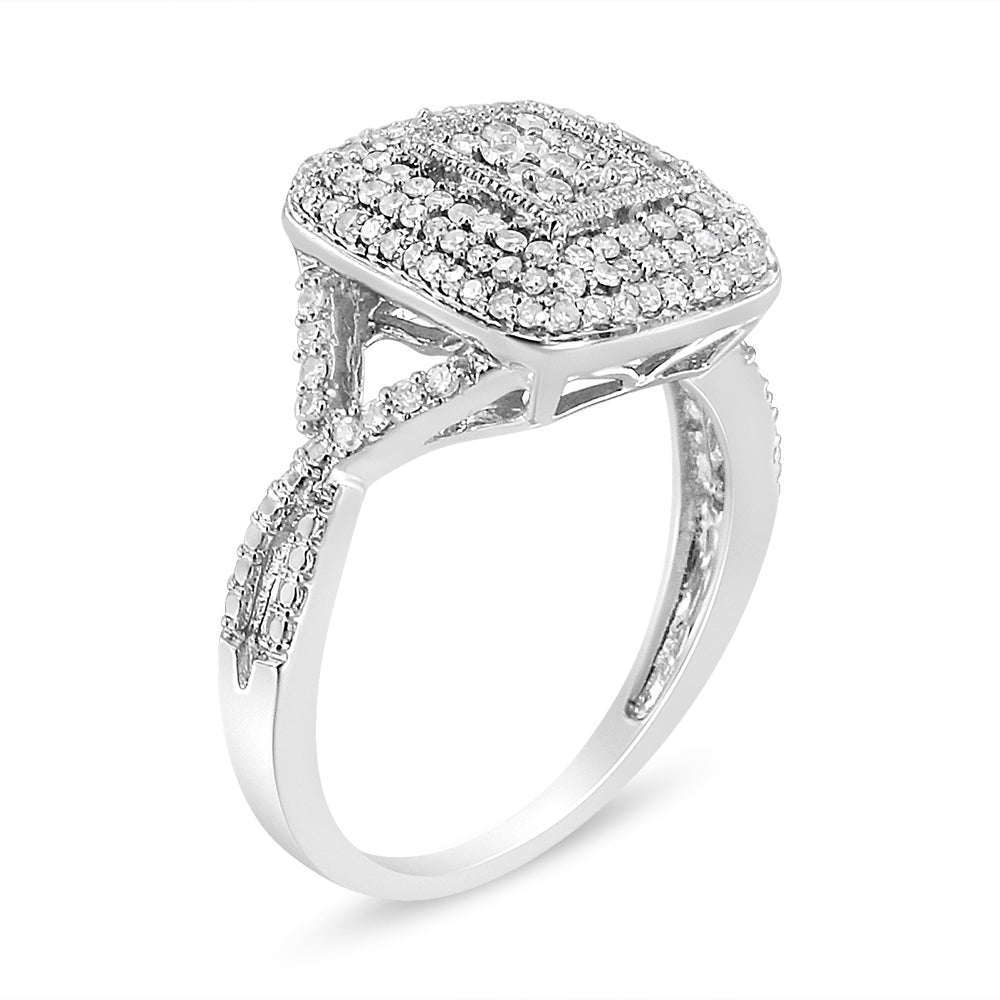 Emma Round-Cut Diamond Cluster Cushion Ring