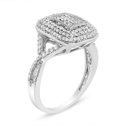 Emma Round-Cut Diamond Cluster Cushion Ring