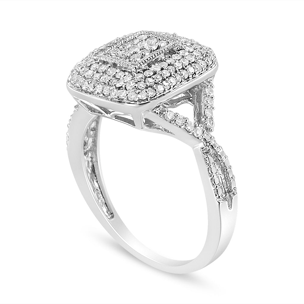 Emma Round-Cut Diamond Cluster Cushion Ring