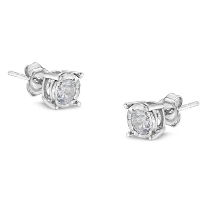 Everyday Round Brilliant-Cut Diamond Miracle-Set Studs