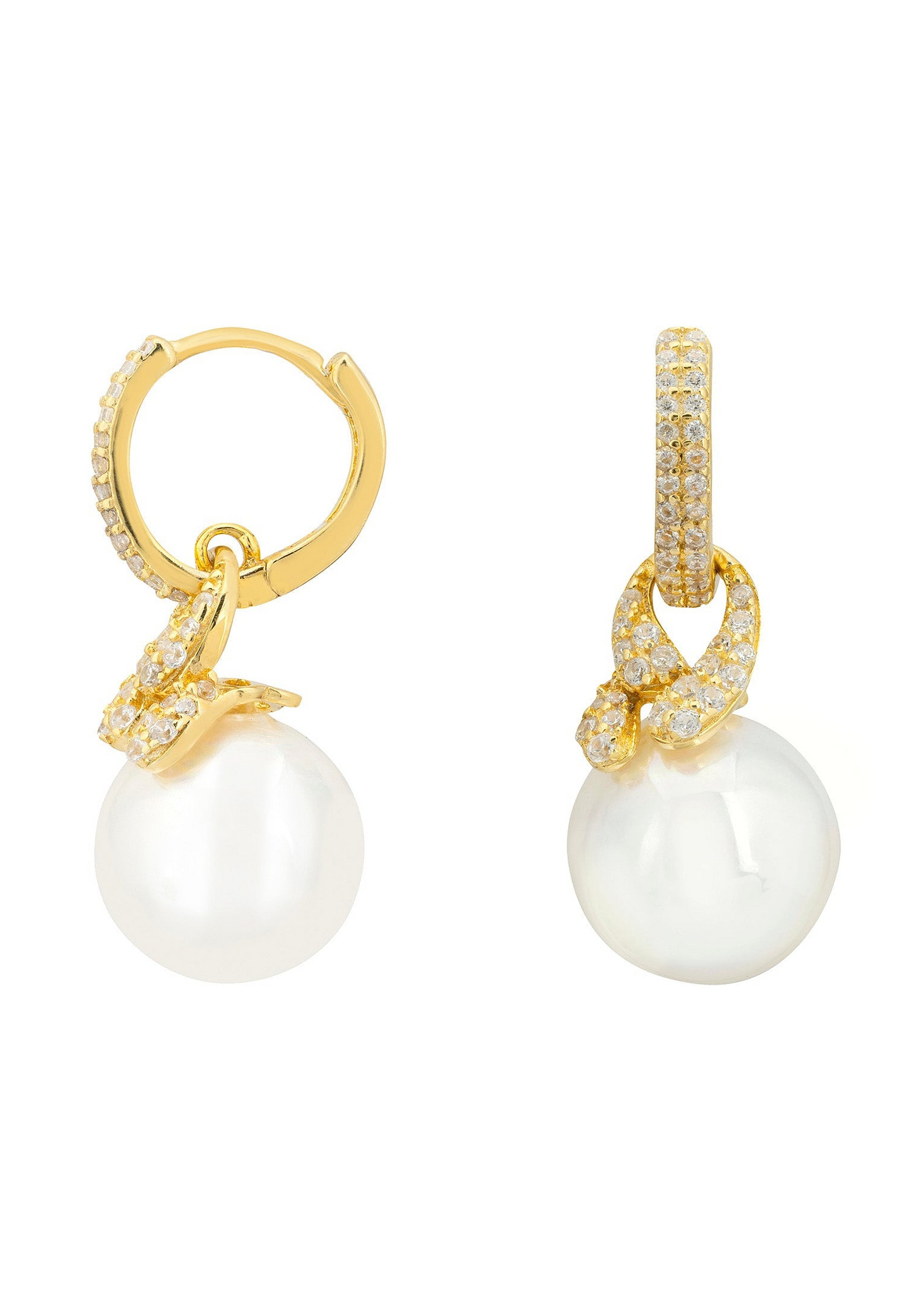 Knot & Pearl Drop Earrings