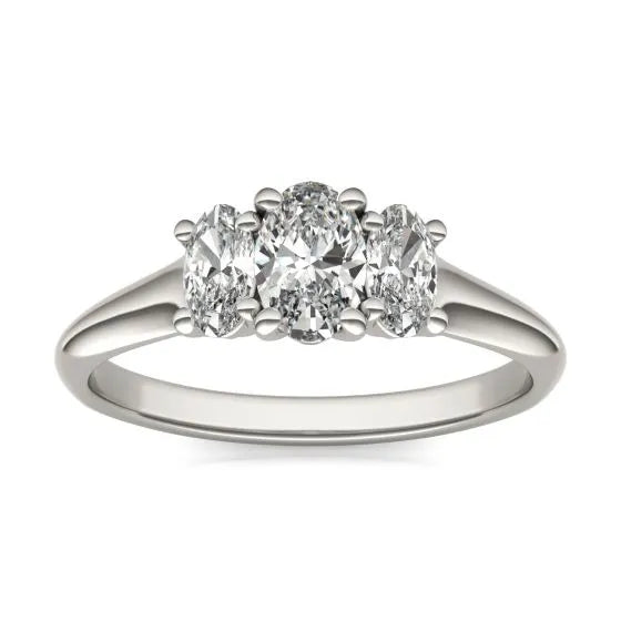 Lab Grown Diamond Three Stone Engagement Ring