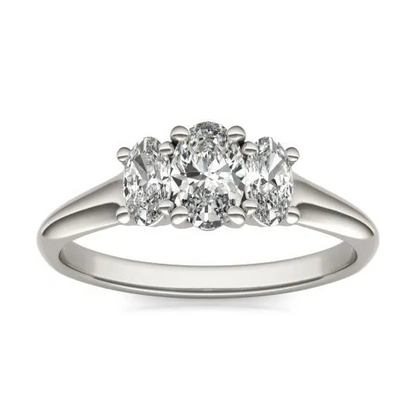 Lab Grown Diamond Three Stone Engagement Ring