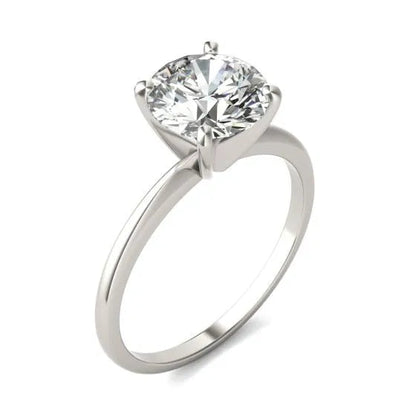 Lab Grown Diamond Solitaire Engagement Ring 14K White Gold