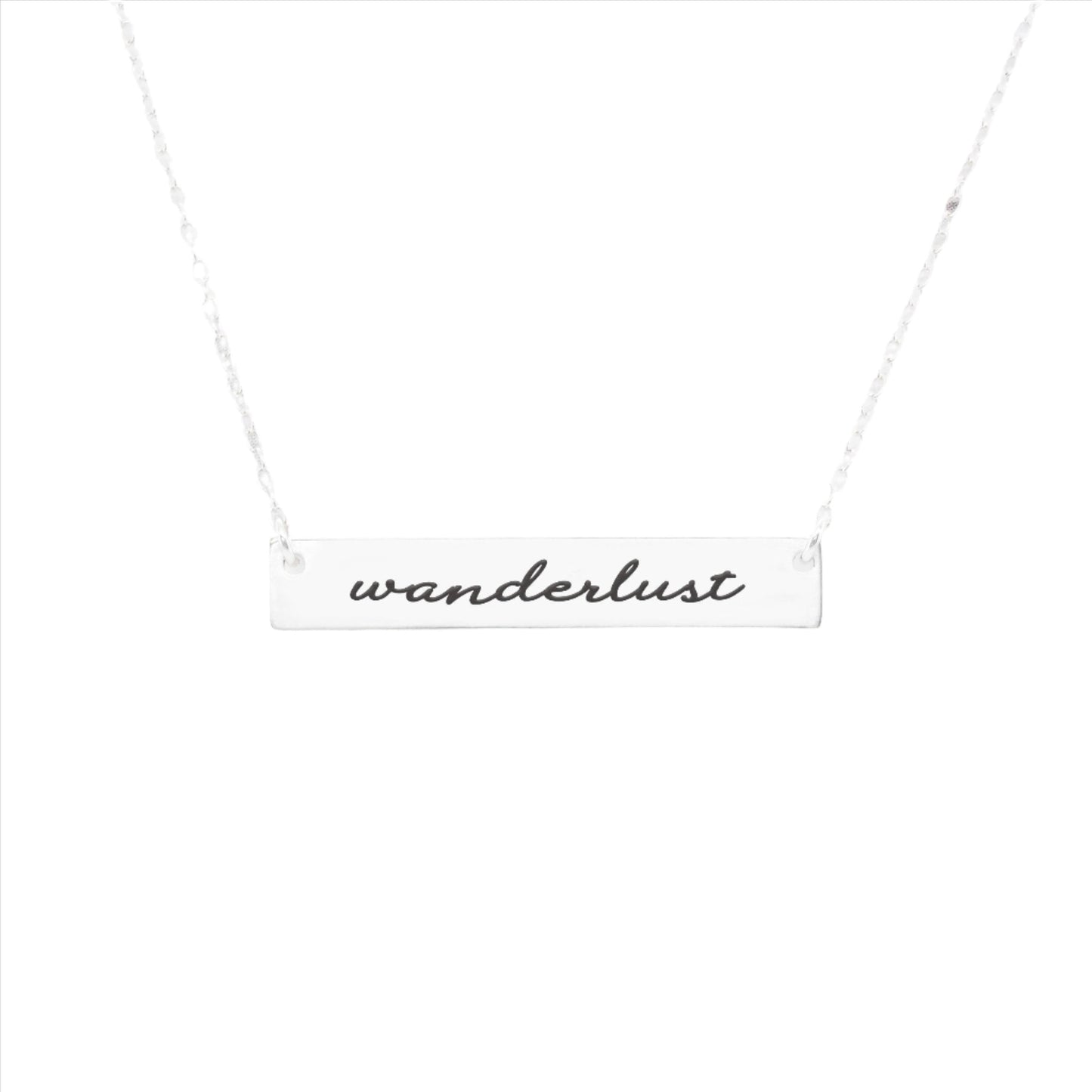 Wanderlust necklace in Silver bar design