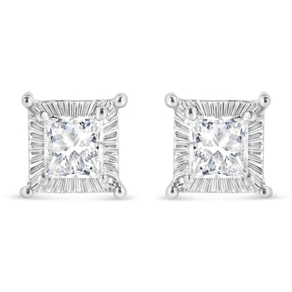 Princess-Cut Diamond Stud Earrings 0.5 ct.